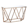 Alluras Rectangular Console Table In Champagne Gold