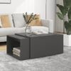 Derion Wooden Set Of 3 Wooden Coffee Tables In Grey