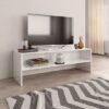 Orya High Gloss TV Stand With Undershelf In White