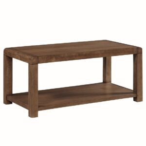 Ontario Wooden Coffee Table With Shelf In Dark Oak