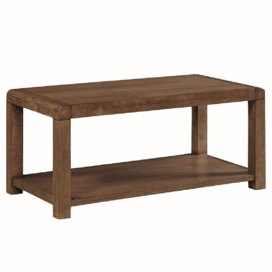 Ontario Wooden Coffee Table With Shelf In Dark Oak