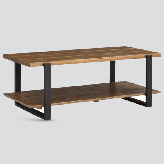 Pierre Wooden Coffee Table With Shelf In Oak