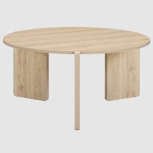 Halifax Wooden Round Coffee Table In Oak