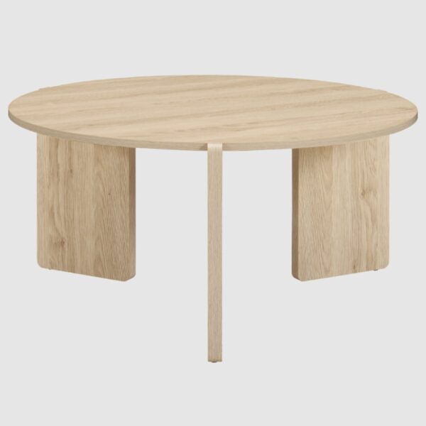 Halifax Wooden Round Coffee Table In Oak