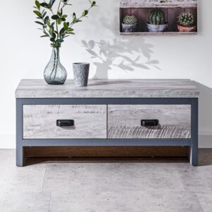 Balcombe Coffee Table With 2 Drawers In Grey