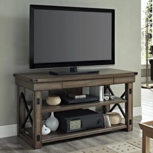 Wildwoods Wooden TV Stand Small In Rustic Grey